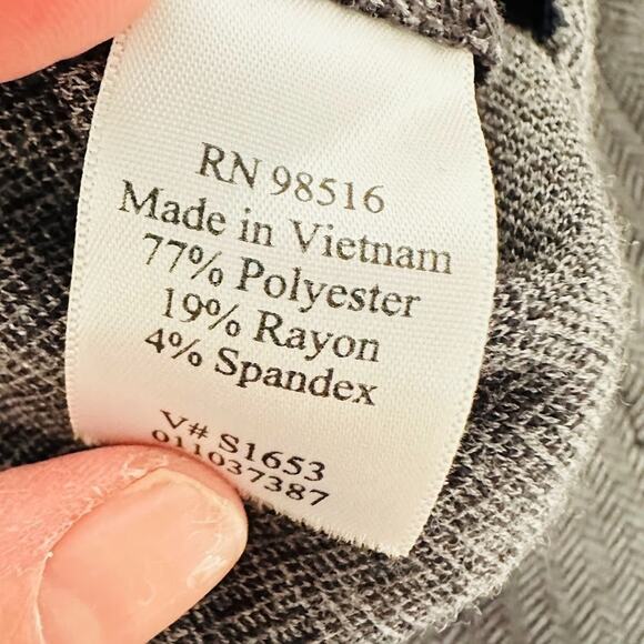 Coldwater Creek Womens Pants Menswear Ponte Trouser Knit Herringbone Grey W18 - Picture 8 of 12